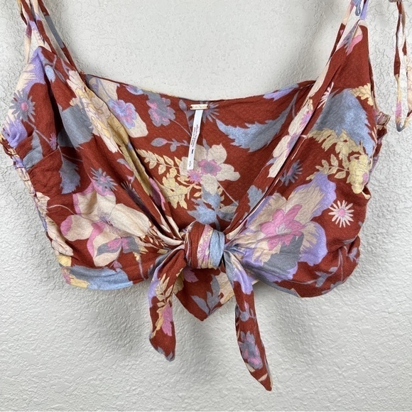 Free People Ava Floral Print Reversible Micro Top Size Small Women - Picture 4 of 12